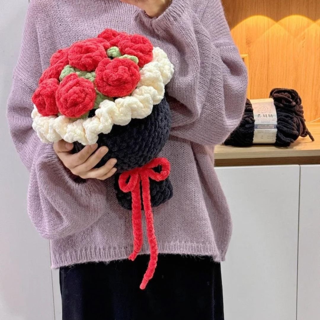 chunky rose bouquet pattern