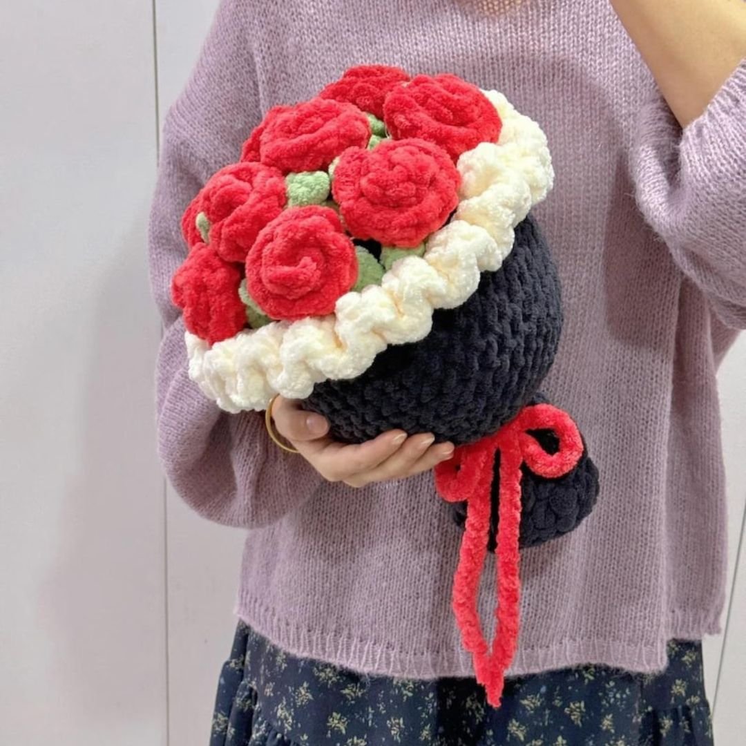 chunky rose bouquet pattern